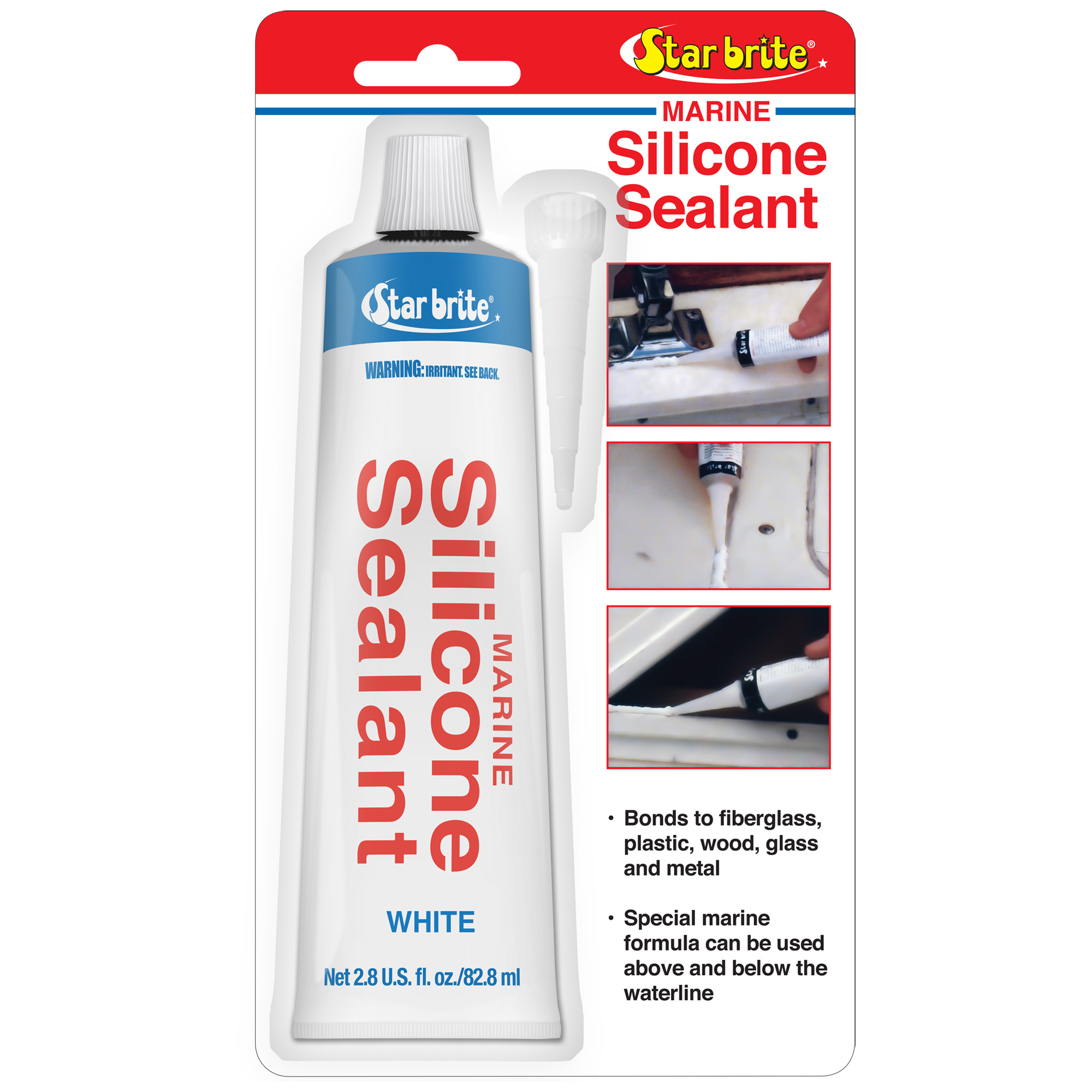 StarBrite, Marine Silicone Sealant White 2.8 oz, Model# 82101